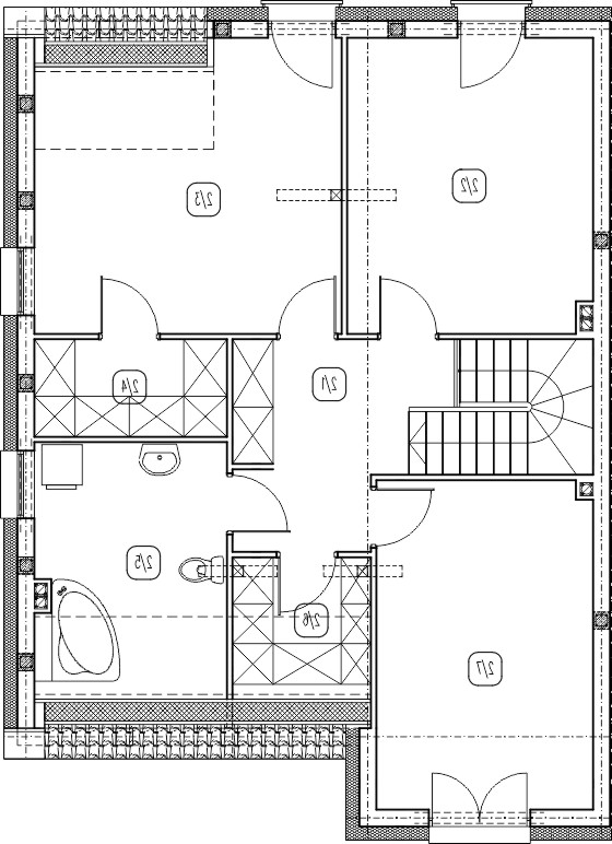 segment lewy – dom nr C2 – rzut piętra