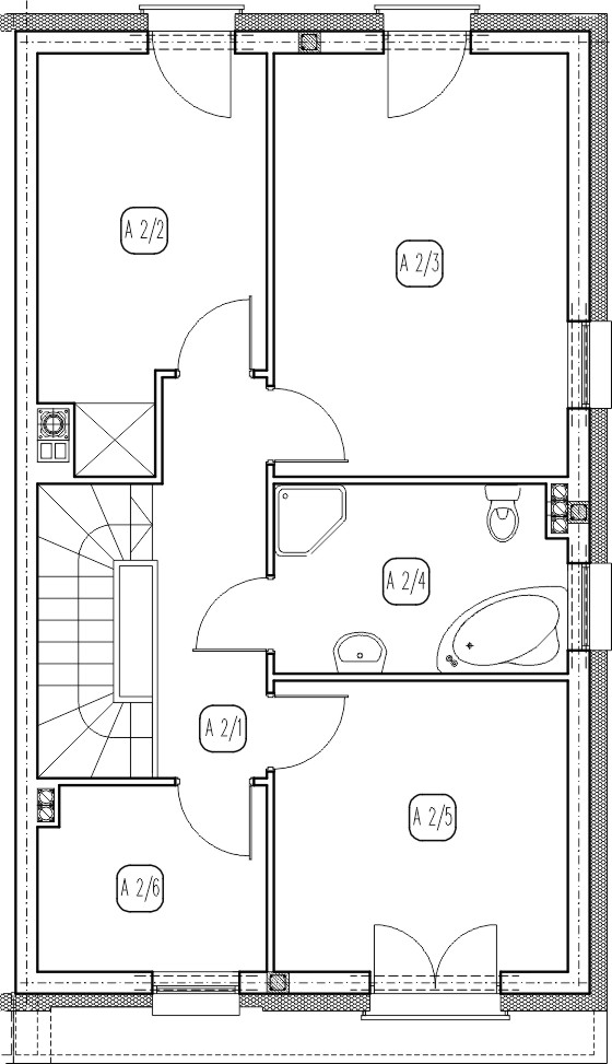 segment prawy– dom nr A9 – rzut piętra