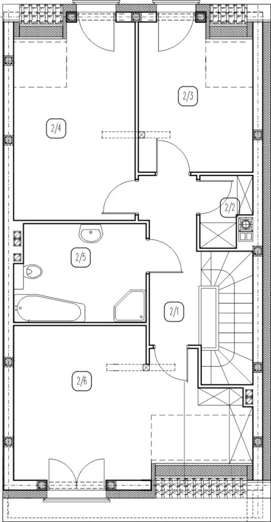 segment prawy – dom nr B2 – rzut piętra