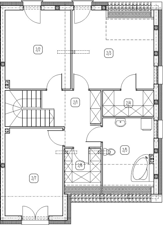 segment prawy – dom nr C1 – rzut piętra
