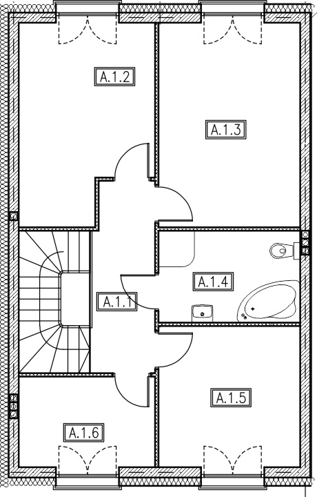 segment lewy dom nr D3 - piętro